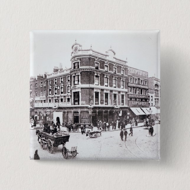Pentonville Road scene, Islington, London Pinback Button (Front)
