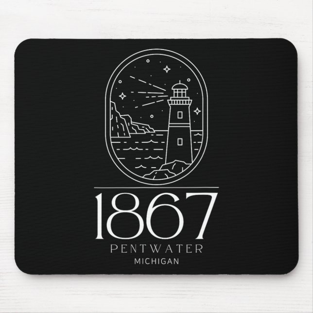 Pentwater Michigan Michigander State Mi Travel Boa Mouse Pad (Front)