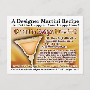 Penuche Fudge Martini Recipe Postcard