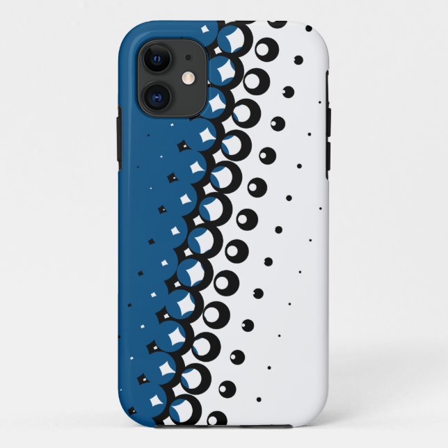 Penumbra Ivory (Blue) iPhone Case (Back)
