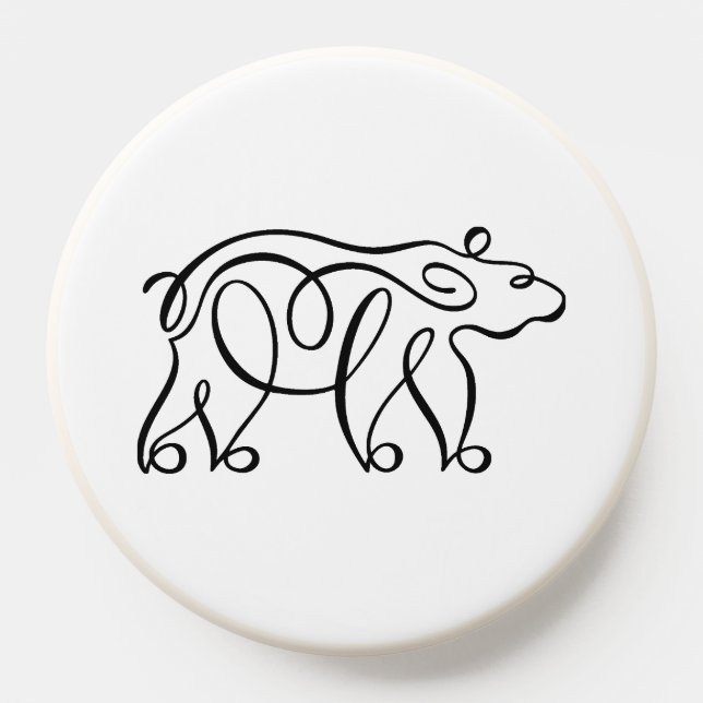 Penwork Calligraphic Bear PopSocket (Popsocket)