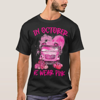 Peny School Bus Driver Leopard Breast Cancer T-Shirt