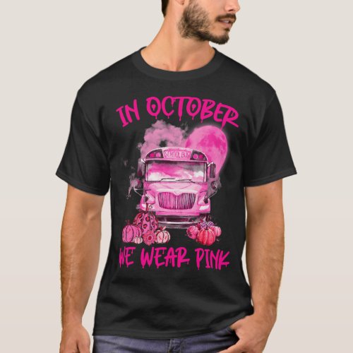 Peny School Bus Driver Leopard Breast Cancer T_Shirt