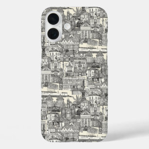 Penzance toile black pearl iPhone 16 plus case