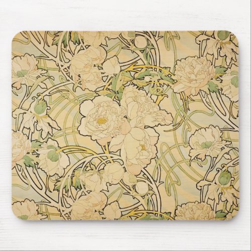 Peonies 1897 mouse pad