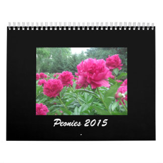 Peonies 2015 Calendar