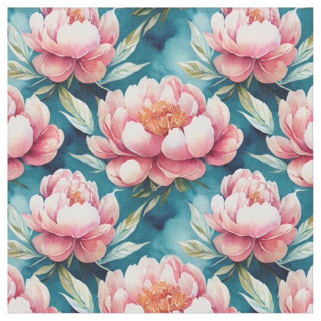 Peonies 2 fabric (Close Up)