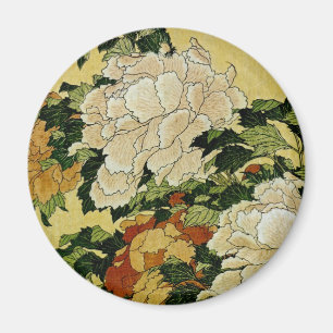 Peonies and Butterfly Magnet