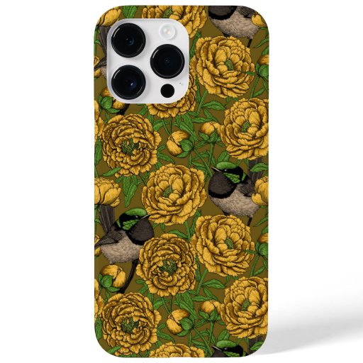 Peonies and wrens Case-Mate iPhone 14 pro max case