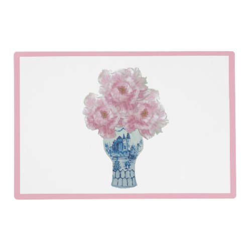 Peonies Blue and White Ginger Jar Placemat