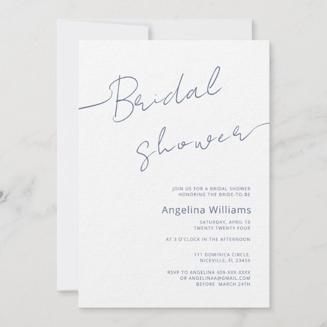 Peonies Bridal Shower Invitation (Front)