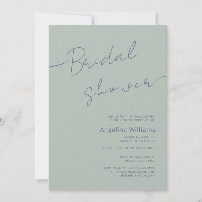 Peonies Bridal Shower Invitation (Front)