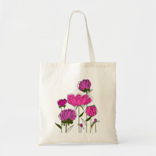 Peonies Budget Tote Bag