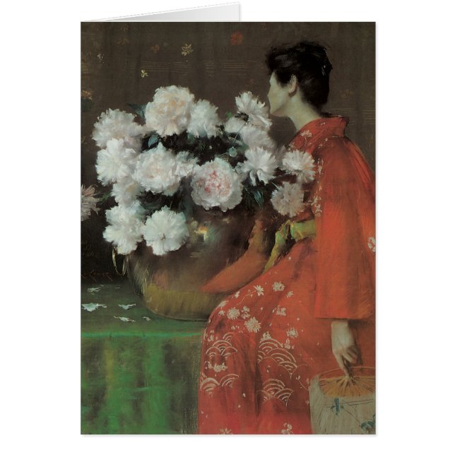 Peonies by William Merritt Chase, Vintage Fine Art (Front)