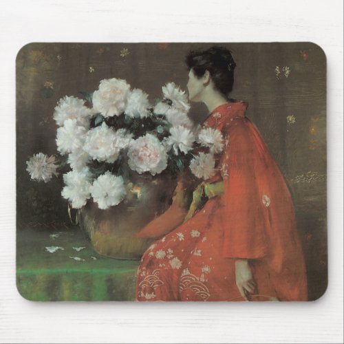 Peonies by William Merritt Chase Vintage Fine Art Mouse Pad