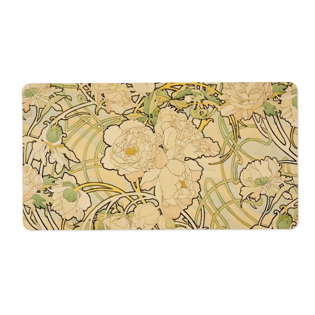 Peonies c1897 label (Front)