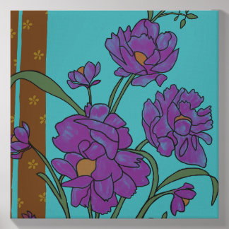 Peonies Canvas Photo Tile
