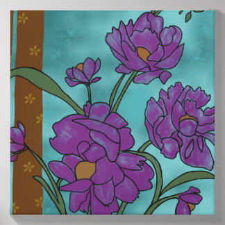 Peonies Canvas Photo Tile