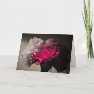 Peonies, card