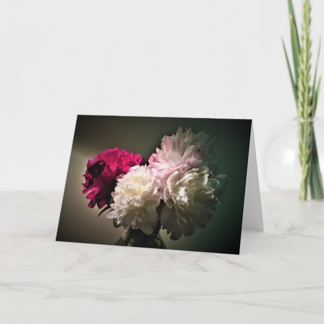 Peonies, card (Front)