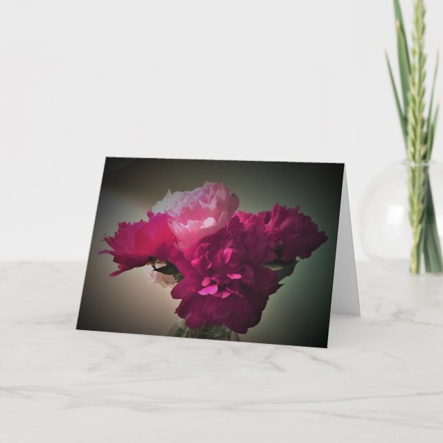 Peonies, card (Front)