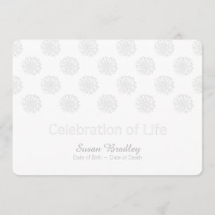 Peonies Digital Paper Cut-Out Celebration of Life Invitation