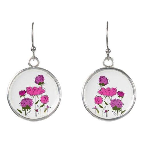 Peonies Drop Earings Earrings