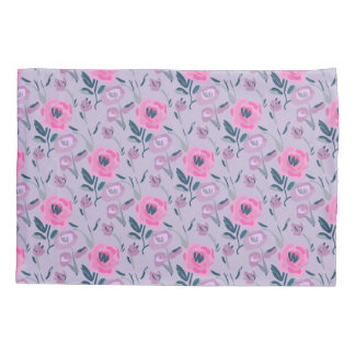 Peonies Field Pattern Pillow Case