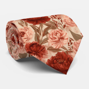 Peonies Floral Bride Father Corporate Neck Tie