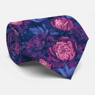 Peonies Floral Brother Seaside Wedding Neck Tie