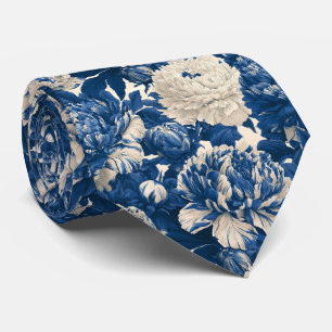 Peonies Floral Engagement Spring Wedding Neck Tie