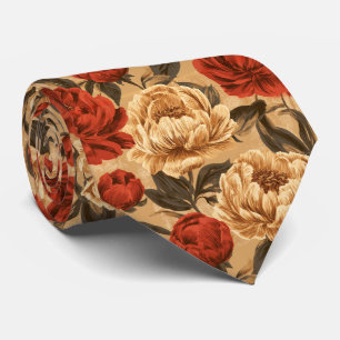 Peonies Floral Menswear Professional Neck Tie