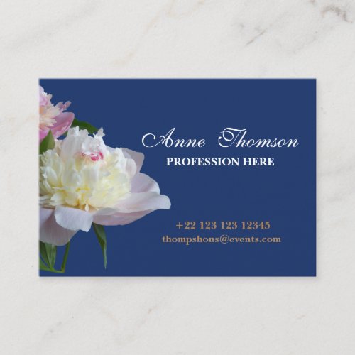 Peonies Floral Professional Bussines Card