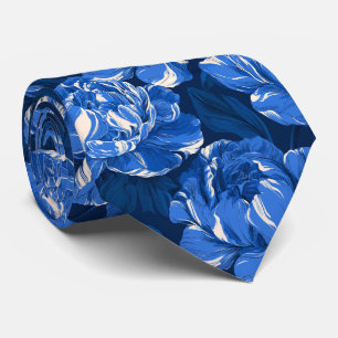 Peonies Flower Brother Boho Wedding Neck Tie