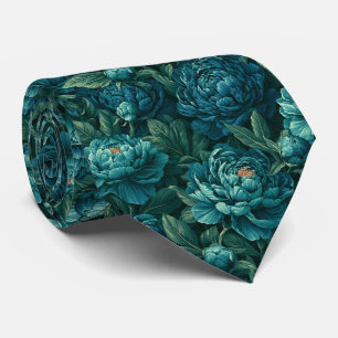 Peonies Flower Brother Unique Wedding Neck Tie