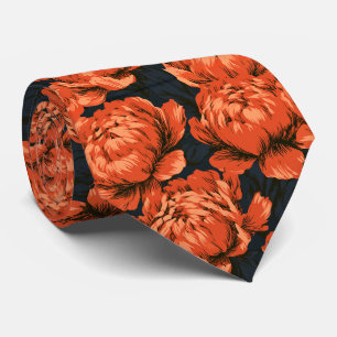 Peonies Flower Businessman Minimalist Wedding  Neck Tie