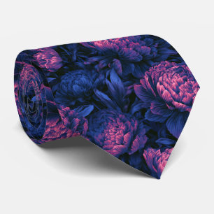 Peonies Flower Businessman Traditional Wedding Neck Tie