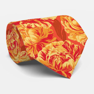 Peonies Flower Uncle Wedding Neck Tie