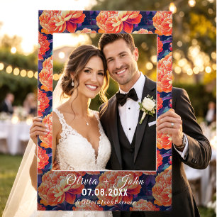 Peonies Garden Wedding Instagram Photo Prop Selfie Frame