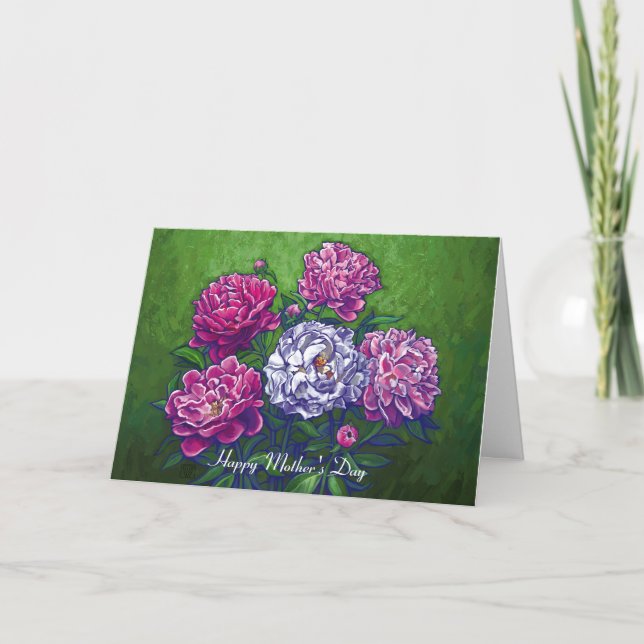 Peonies Happy Mother's Day Card (Front)