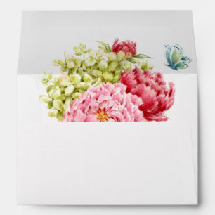 Peonies Hydrangea Floral Envelope