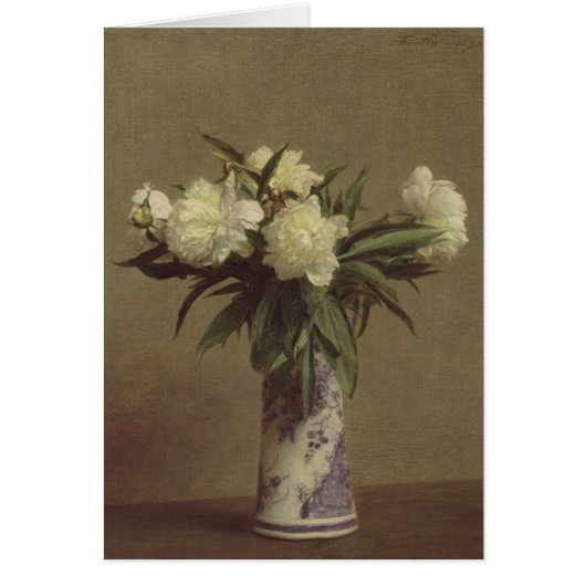 Peonies in a Blue and White Vase (Front)