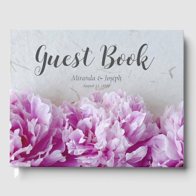 Peonies in a row guest book (Front)