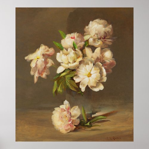 Peonies in a Vase Charles Ethan Porter Poster