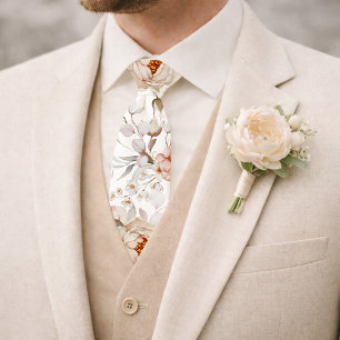 Peonies in Bloom Neck Tie