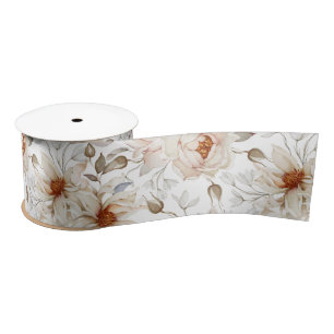 Peonies in Bloom Satin Ribbon