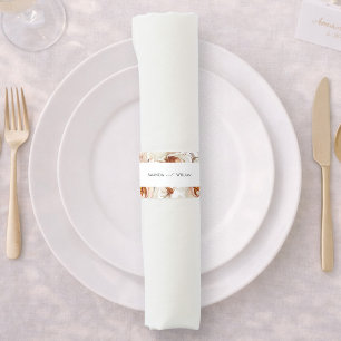 Peonies in Bloom Wedding Napkin Bands