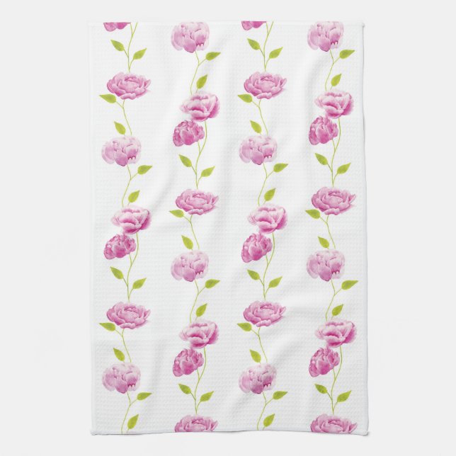 Peonies in the Orangery Towel (Vertical)