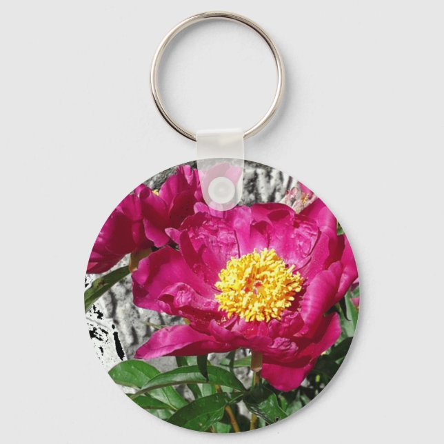 Peonies Keychain (Front)