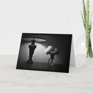 Peonies - noir, card